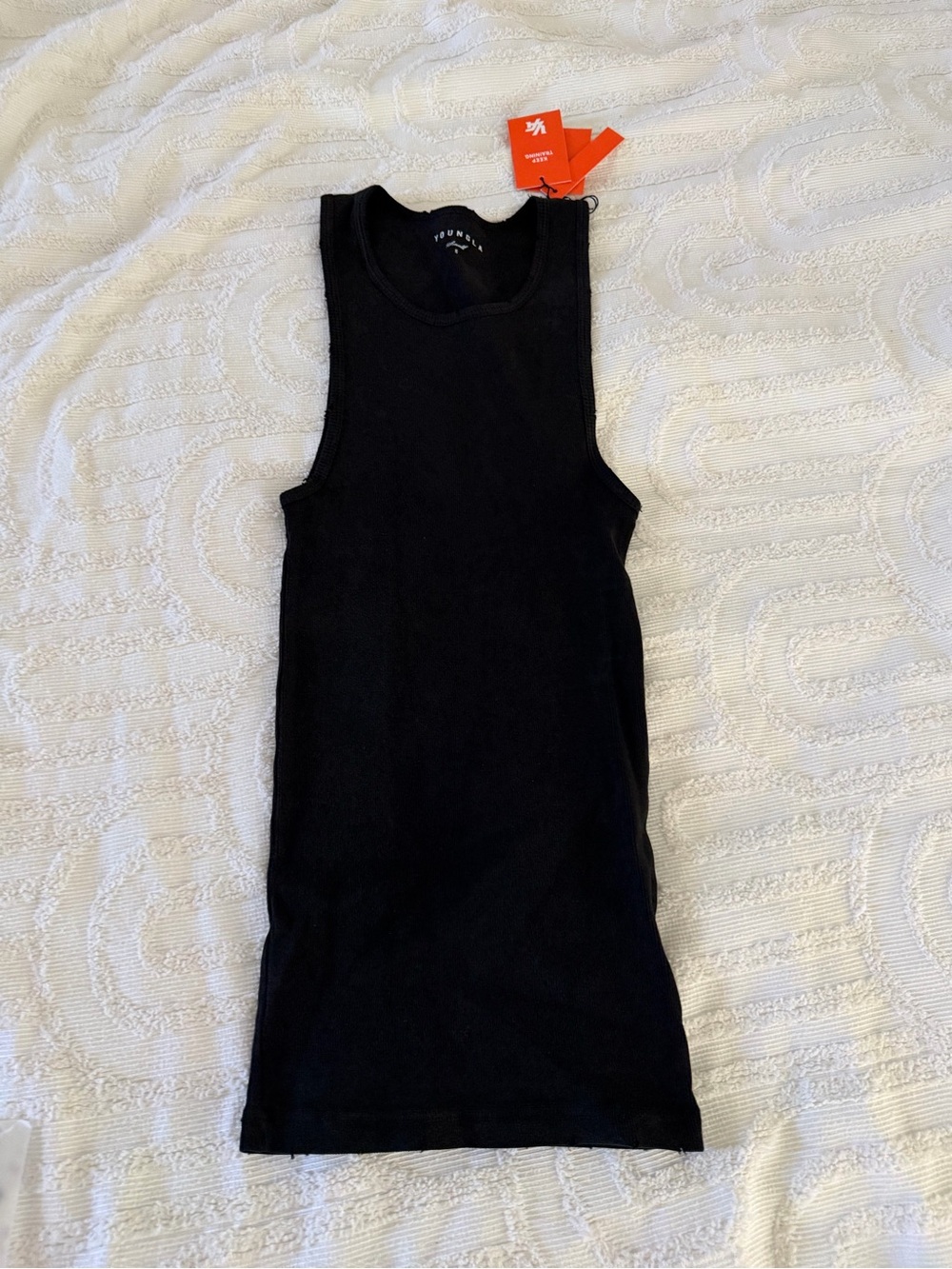 YoungLA Black Ribbed Tank Dress - Fitted Sleeveless